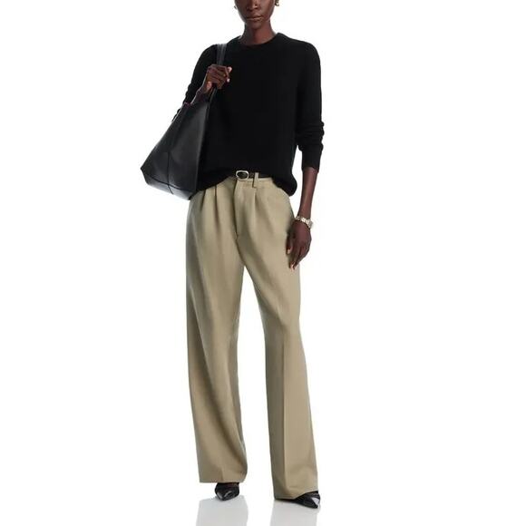 C by Bloomingdale's Women Black Cashmere Knit Classic Crewneck Sweater Size XS - Picture 5 of 6